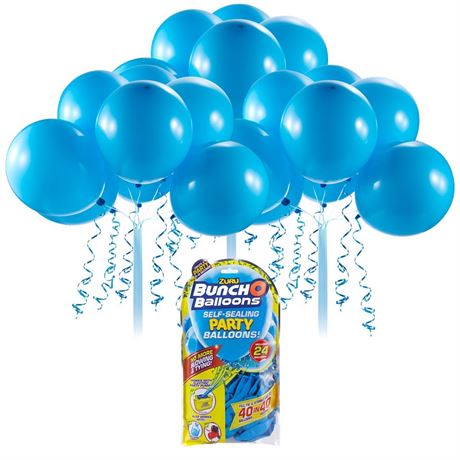Case of 6 Bunch O Self-Sealing Party Balloons by ZURU Blue 11in 24ct