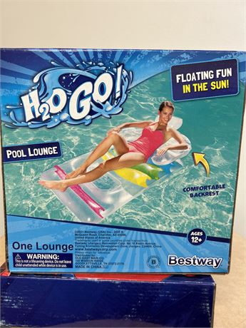 H2O GO Pool Lounge w/Back Rest
